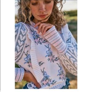 LoveShackFancy Warwick Pullover- Brand New NWT Size Small